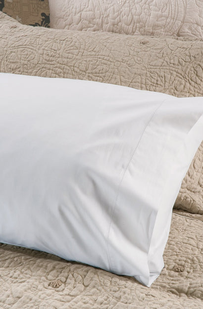 milano white standard pillowcase