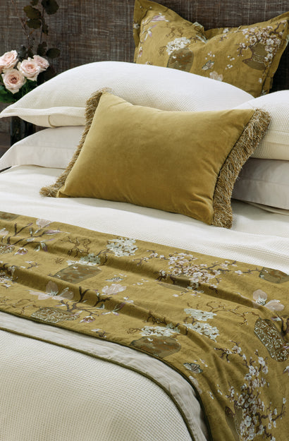 Ikebana Ochre Throw