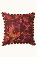 Wild Pansy Dark Cerise Cushion