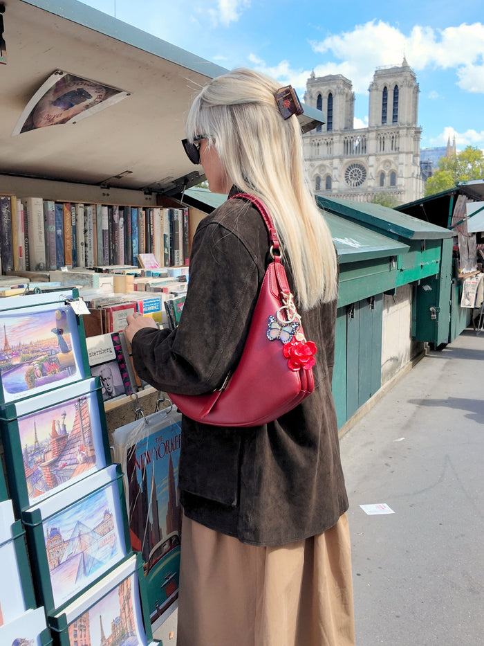 Bag Charm - Pink Monarch Butterfly