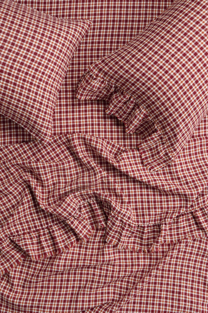 Grevillea Check Ruffle Pillowcase - Set of 2