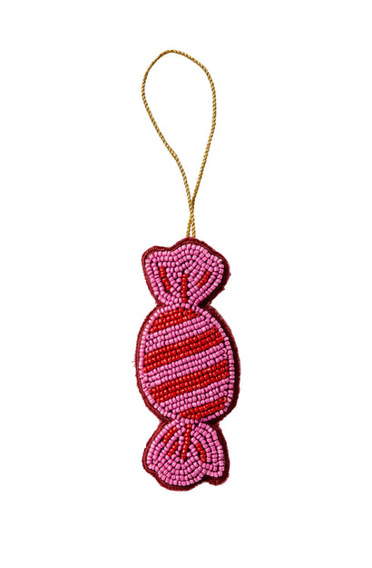 Bon Bon Pink Beaded Christmas Decoration