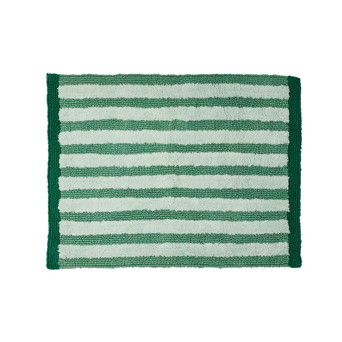 Stripe Reversible Green Bath Mat