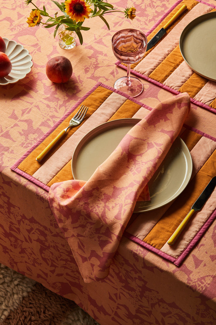 Herbs Pink Peach Napkin Set