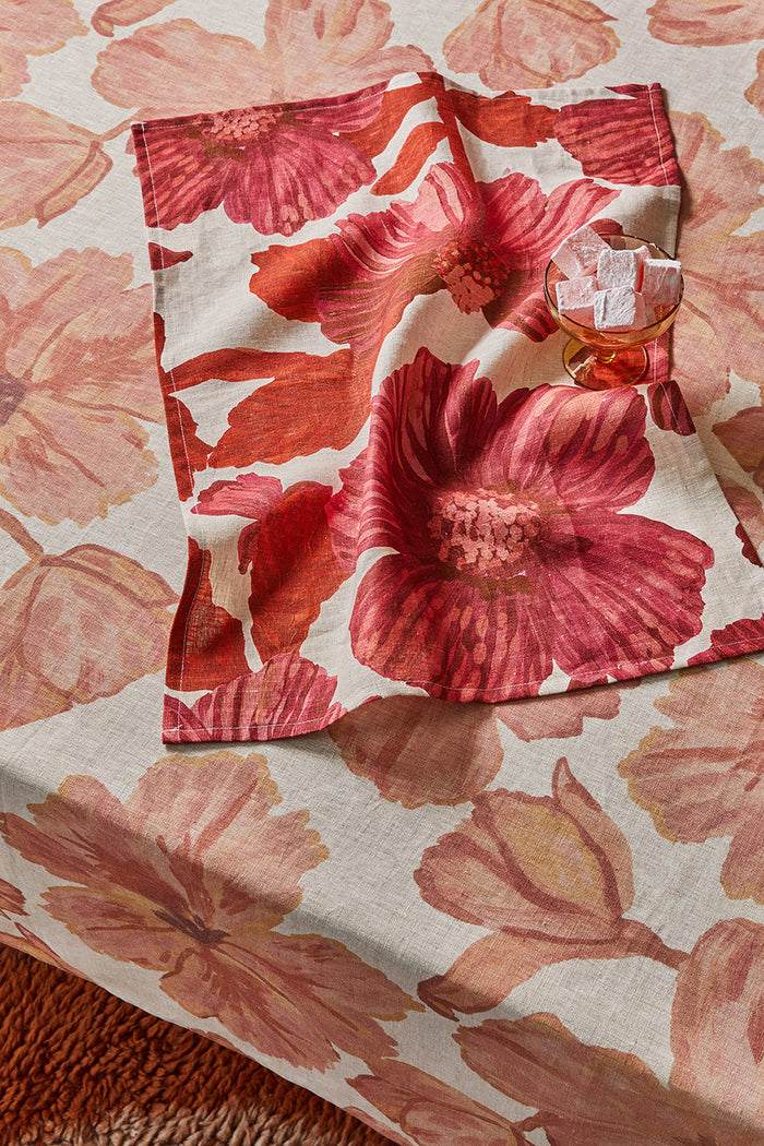 Leon Cerise Tea Towel