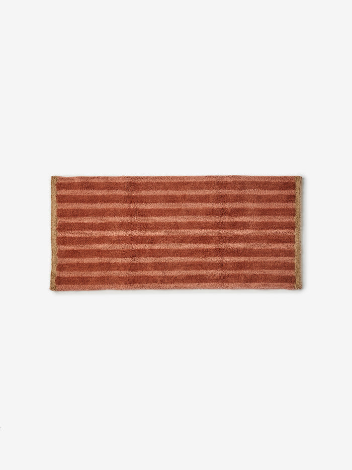 Stripe Terracotta Long Bath Mat