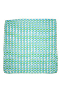 Silk Scarf - Mini Bagatelle Turquoise - Square