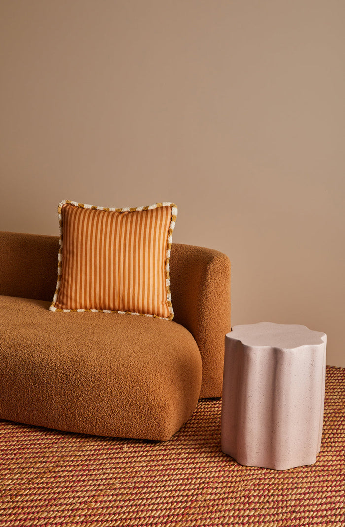 Pinstripe Nutmeg Cushion