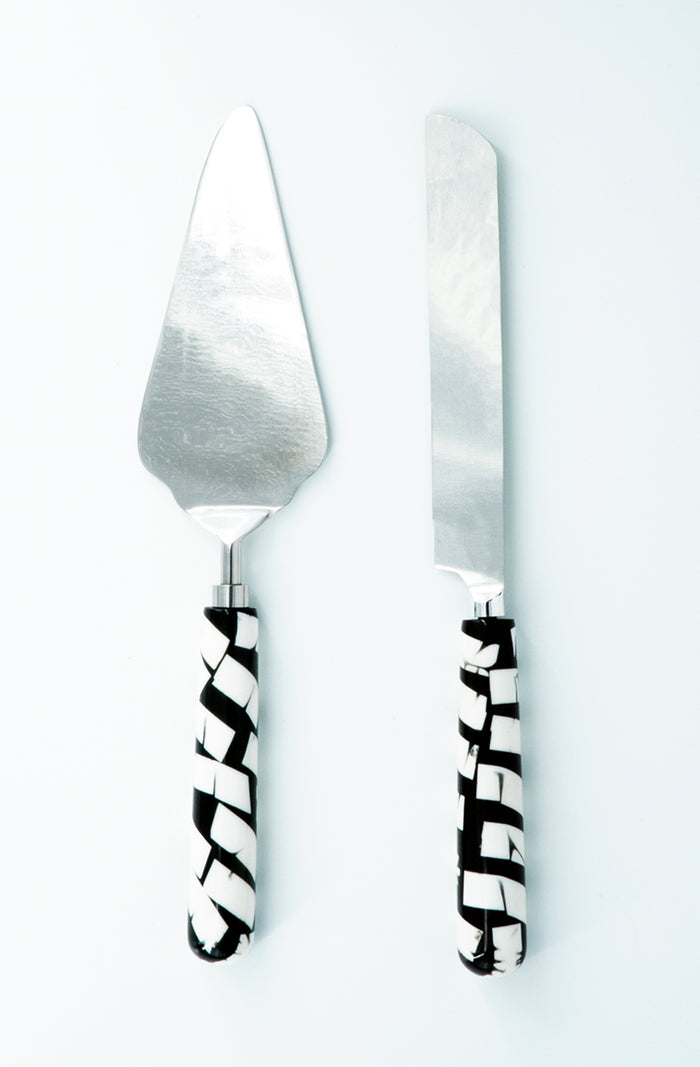 Cake Server Set - Black/White