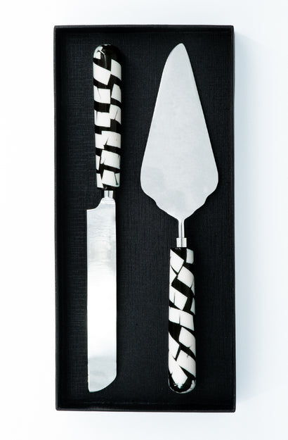 Cake Server Set - Black/White