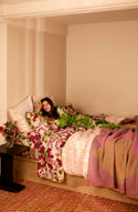 Geometric Pink Mohair Throw