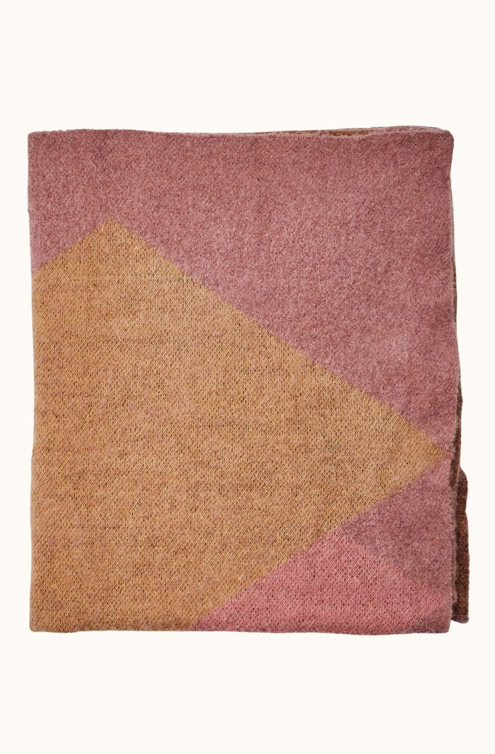 Geometric Pink Mohair Throw