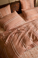Hazelnut Stripe King Duvet Cover