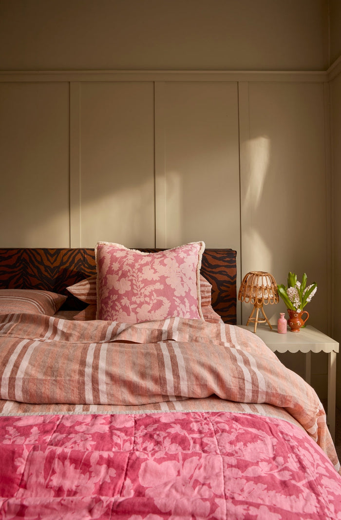 Hazelnut Stripe King Duvet Cover