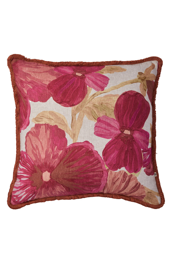 Wild Pansy Pink Cushion
