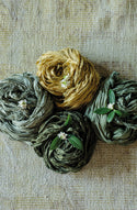 Silk Sari Ribbon - Olive