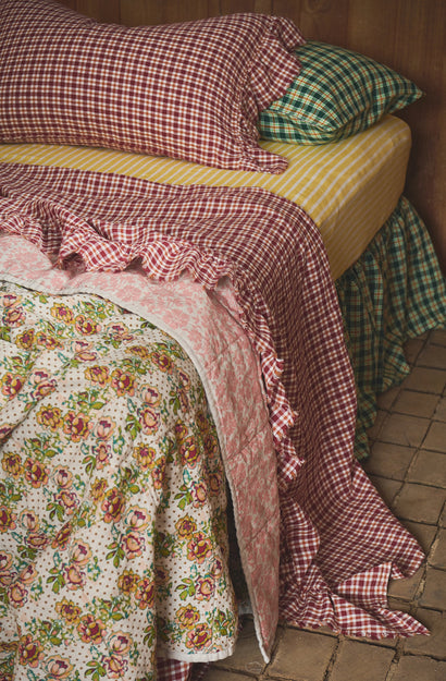 Grevillea Check Ruffle Pillowcase - Set of 2