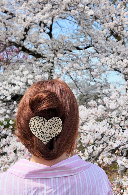 Claw Clip - Heart Lay Down - Leopard
