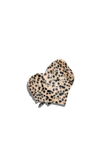 Claw Clip - Heart Lay Down - Leopard