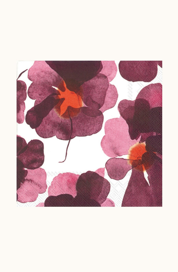 Marimekko Valssi Bordeaux Luncheon Napkin Set