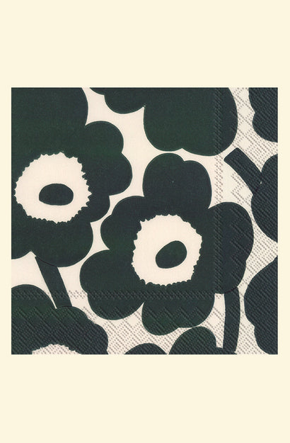 Unikko Cream Green Napkin Set