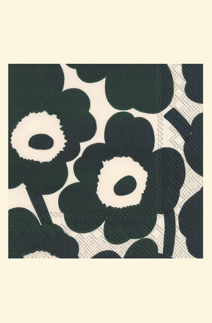 Unikko Cream Green Napkin Set