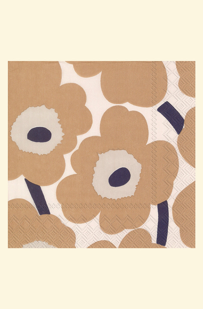 Unikko Cream Linen Napkin Set