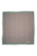 Silk Scarf - Mini Logic Khaki - Square