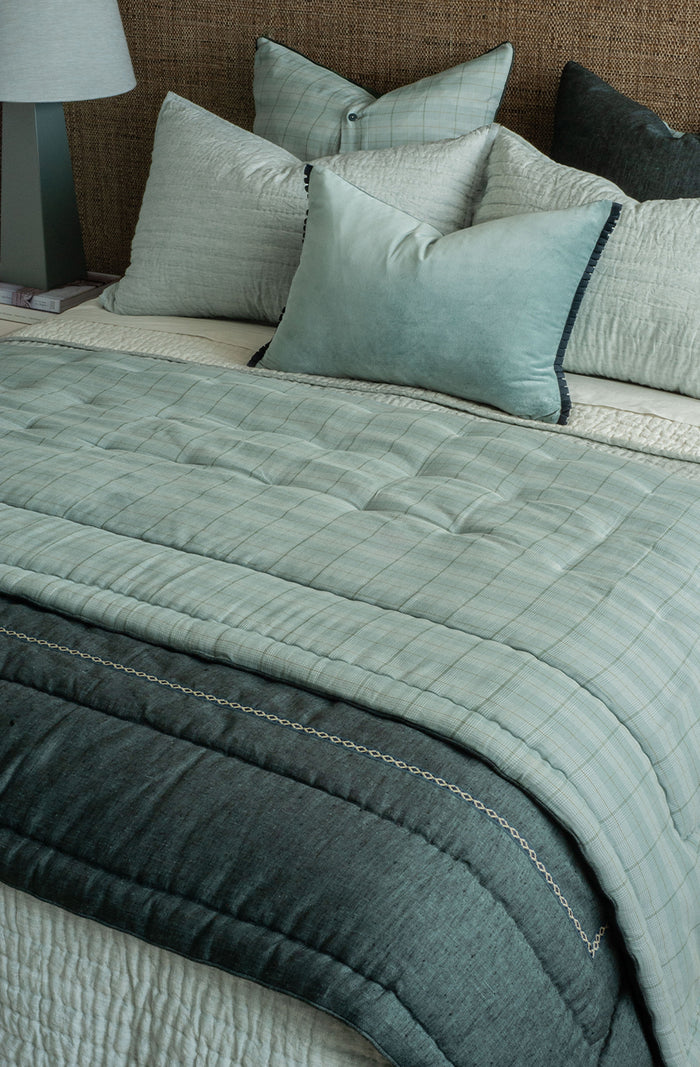 Plissado Duck Egg Cushion