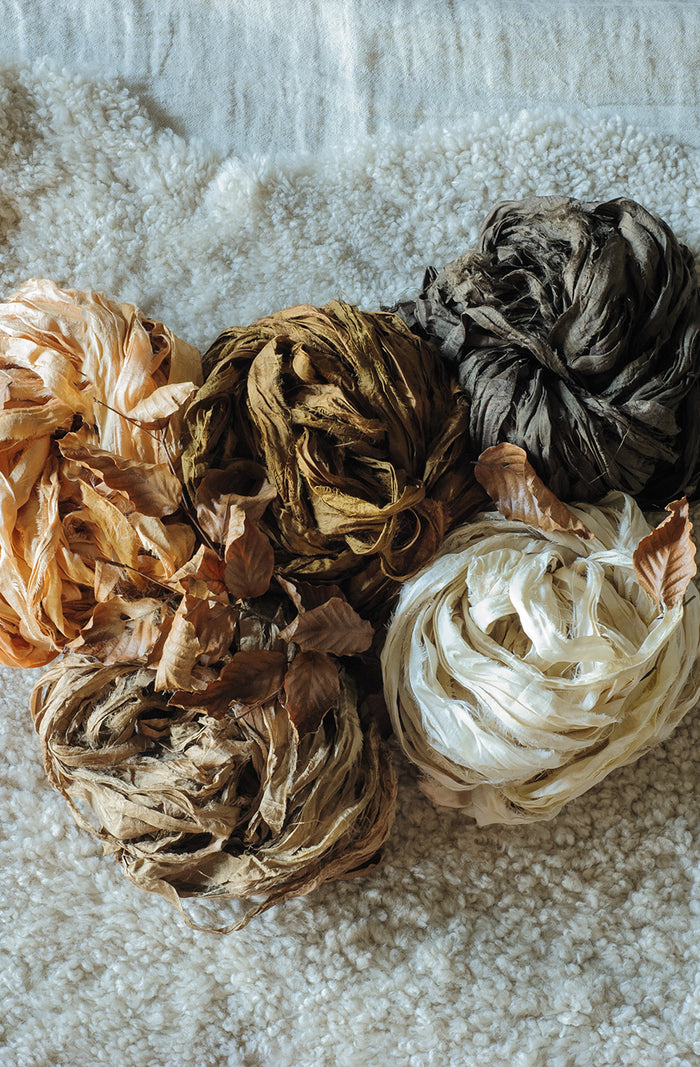 Silk Sari Ribbon - Champagne