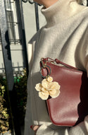 Bag Charm - Origami Gardenia Flower - Cream