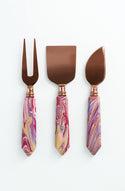 Cheese Knife Set - Pink Marble