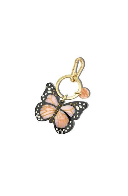 Bag Charm - Pink Monarch Butterfly