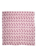 Silk Scarf - Plumeria Rose Pink - Square