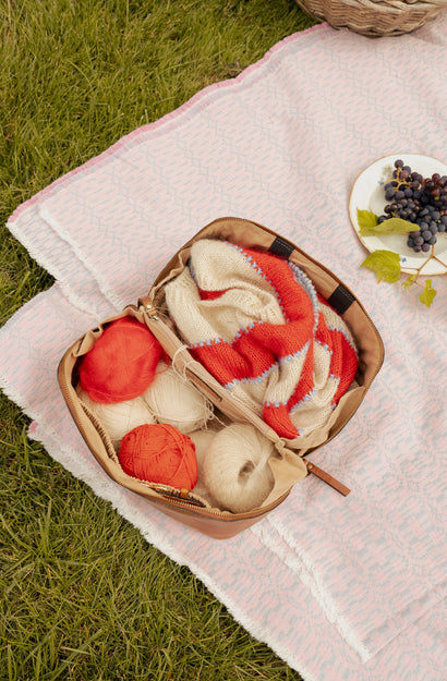 Project 10 Knitting Bag - Walnut/Gold