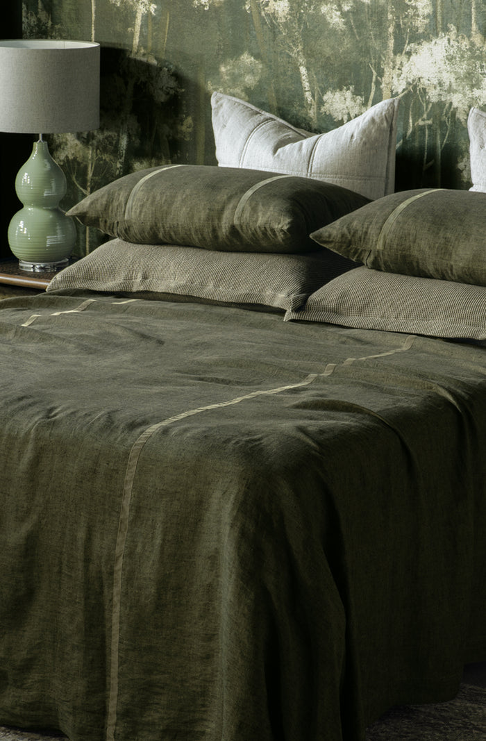 Ruscello Deep Moss Pillowcase Pair