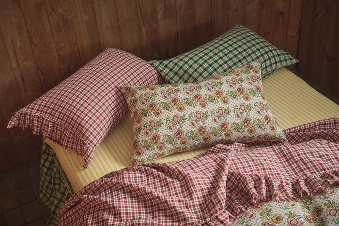 Grevillea Check Ruffle Pillowcase - Set of 2