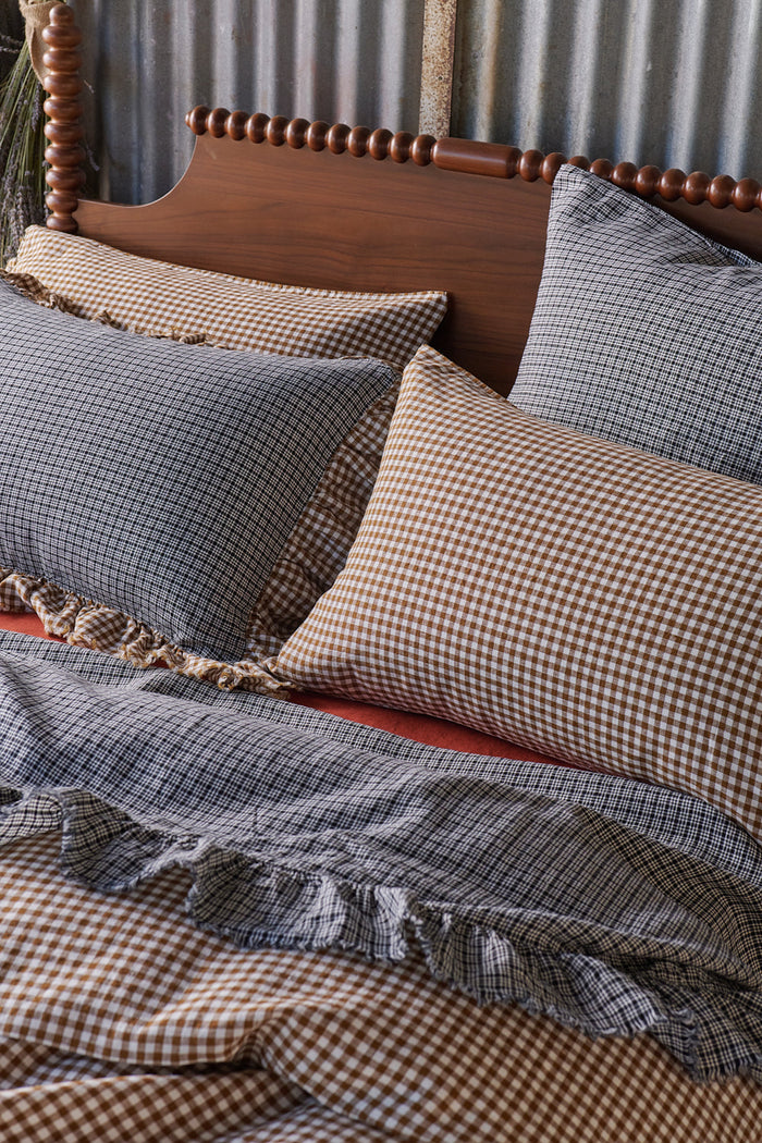 Gumnut Gingham Ruffle Pillowcase - Set of 2
