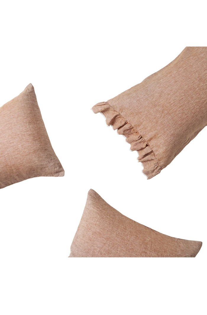 Cinnamon Ruffle Pillowcase - Set of 2
