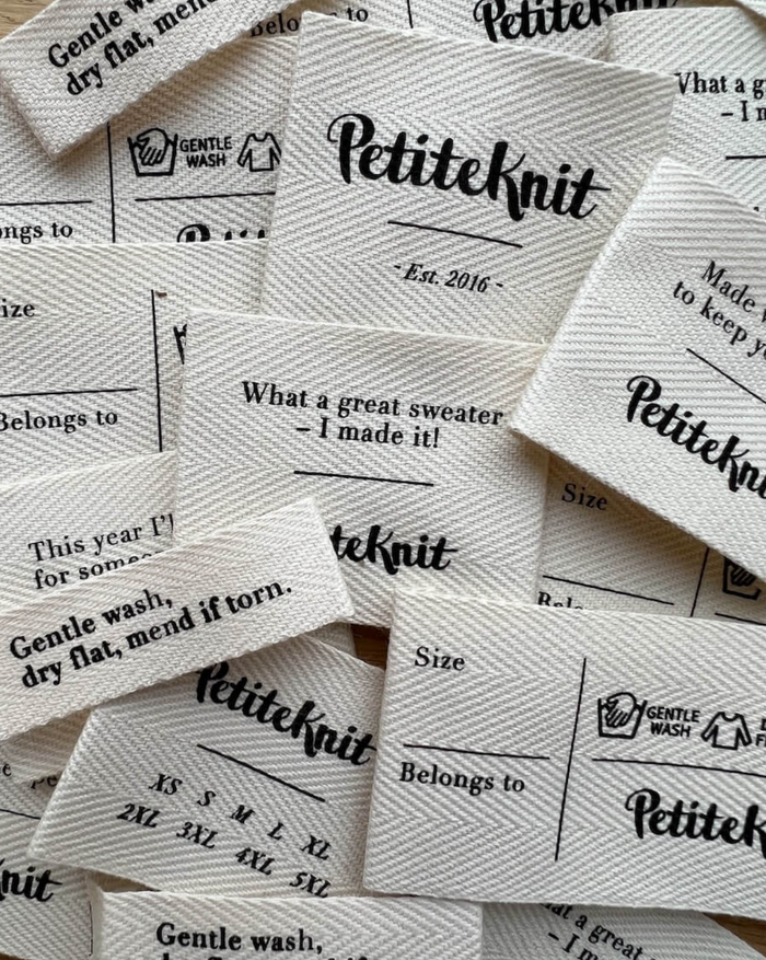 PetiteKnit Care Label