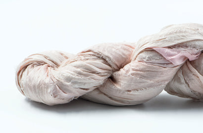 Silk Sari Ribbon - Baby Pink
