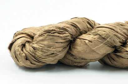 Silk Sari Ribbon - Taupe