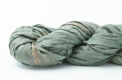 Silk Sari Ribbon - Ocean