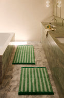 Stripe Reversible Green Bath Mat