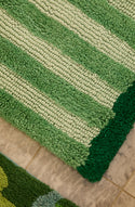 Stripe Reversible Green Bath Mat
