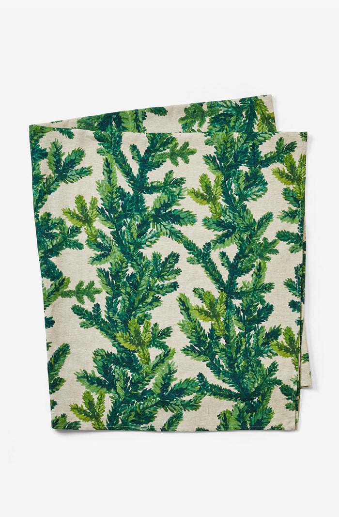 Festive Foliage Green Tablecloth