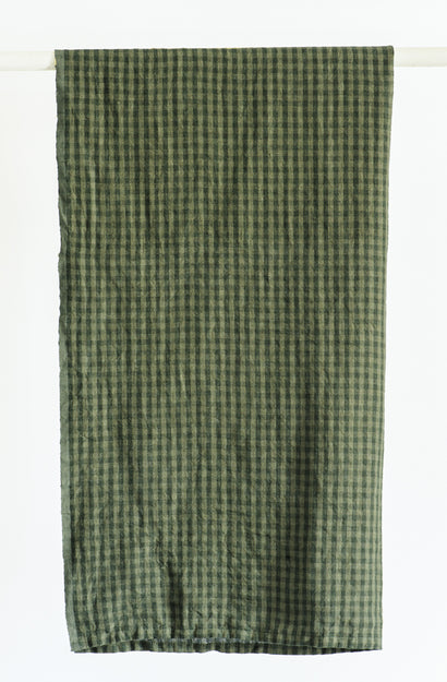 Sage Check Tea Towel