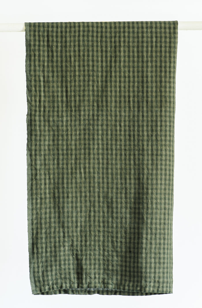 Sage Check Tea Towel
