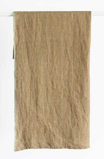 Sepia Houndstooth Tea Towel