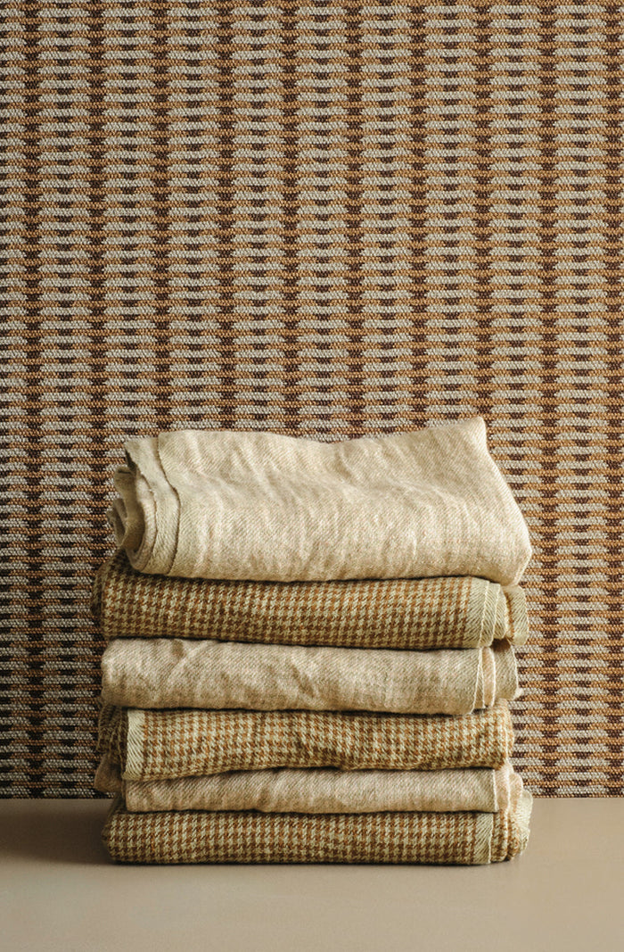 Sepia Houndstooth Tea Towel